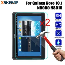 XSKEMP 2Pcs/Lot 9H Tempered Glass Screen Protector For Samsung Galaxy Note 10.1 N8000 N8010 Tablet Clear Protective Film 0.3mm