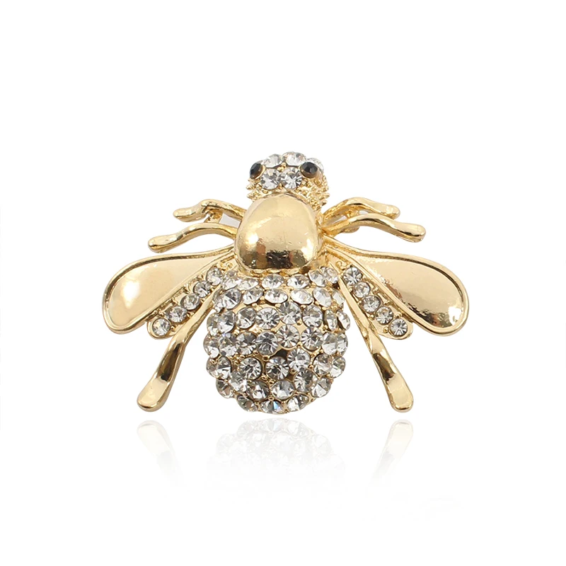 

Fashion Animal Insect Brooch Jewelry Rhinestone Honeybee Honey Bee Pins Brooches For Women Gold Silver Pin Brooch Femme Bijoux