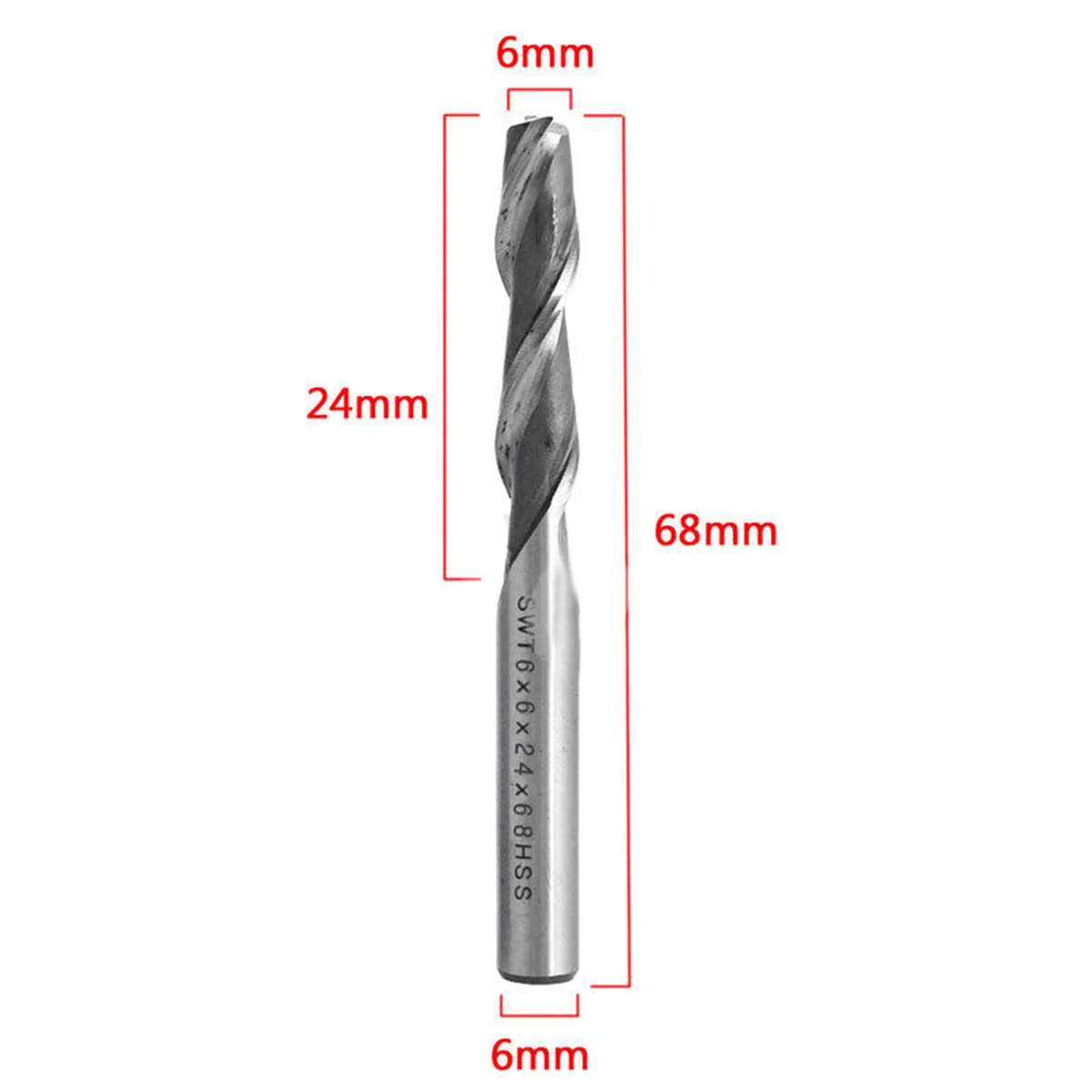 1pc New Extra Long 4/6/8/10mm 2 Flute HSS & Aluminium End Milling Cutter CNC Router Bit for Wood Carbide Router Tool