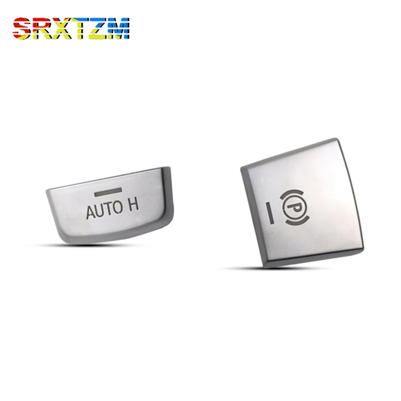 SRXTZM Car Styling Parking Brake Switch P Button Cover Abs Chrome For