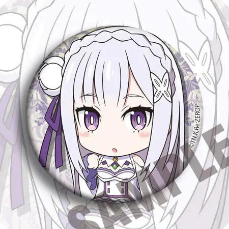Аниме значки 58 мм анимация Re Zero Hajimeru Isekai Seikatsu Natsuki Rem Ram все цифры брошь значки
