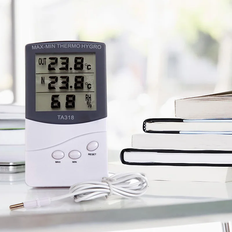 

Indoor Outdoor Digital LCD Thermometer Hygrometer Temperature -50 to 70 Centigrade Termometros Digitales 12.5 x 7.0 x 1.92cm