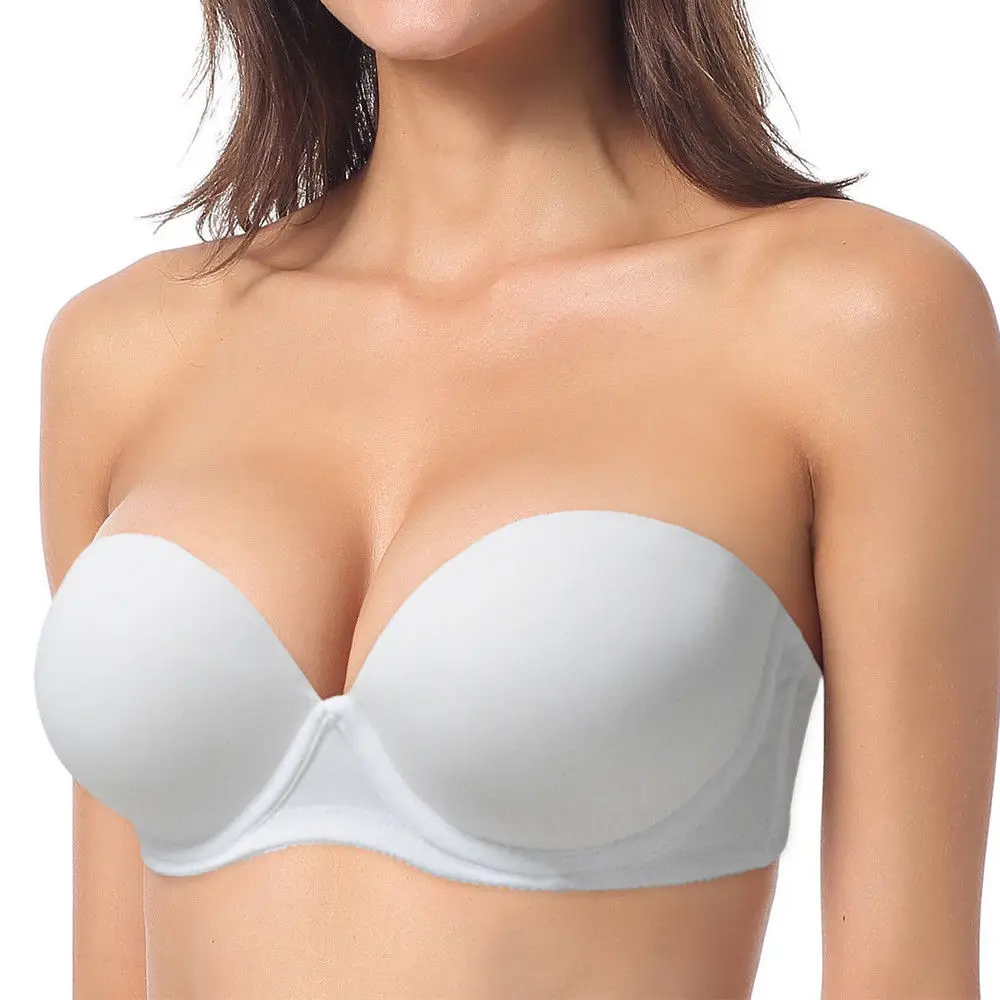 

White Bras For Women Sexy Lingerie Brassiere Everyday Underwire Underwear Bra Brand New Strapless Push Up Bralette Padded Thick
