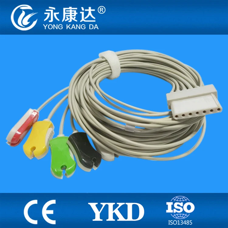 

5 leads ECG cable with clip end type for Schiller LCX patient monitor