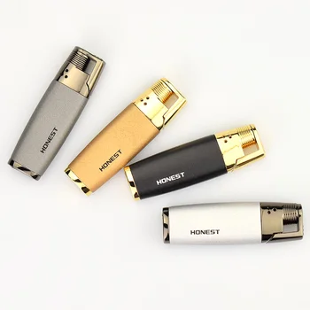 

Honest Lighter White/Yellow/Gray/Black Color Cigarette Lighter Cigar Lighter, 1 Jet Flame Gas Lighter without gas fuel