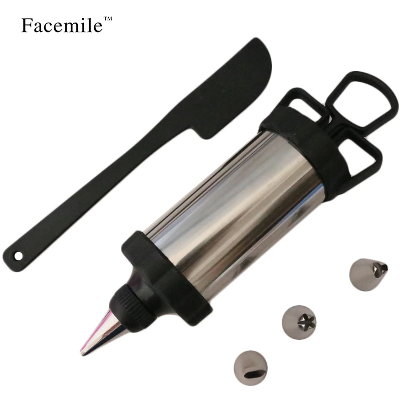 4 Nozzles Metal Gift Cupcake Decorating Tool Tip Set cake tools Icing