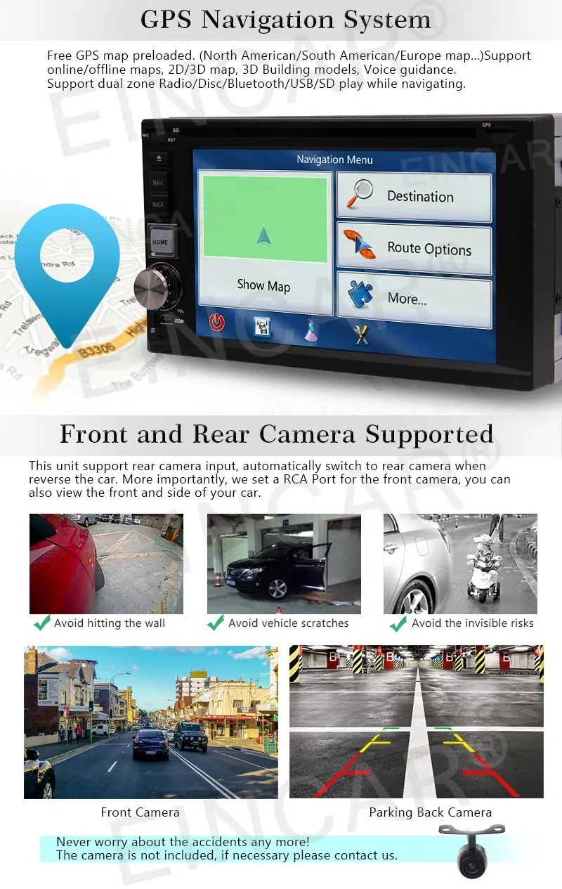 Flash Deal Android 6.0 2 Din Car Stereo DVD tape recorder GPS radio Navigation Multimedia DVD Player android 6.0 FM Radio WiFi/Mirrorlink 5