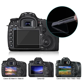 

PULUZ Screen Protector For Canon 5D Mark III IV EOS 6D 7D Mark II 100D/M3 EOS 200D 650D 1200D SX600 G7X Tempered Glass LCD Film
