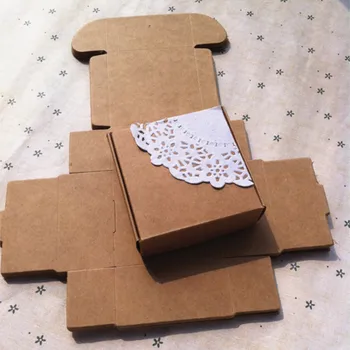 

50pcs/lot Craft Kraft Paper Box Packaging Box Wedding Party Small Gift Candy Trinkets Jewelry Package Boxes For Handmade Soap