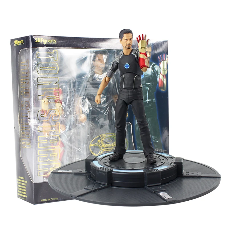 Shf Iron Man Action Figure Avengers Tony Stark Armored Shf Tony's ... - SHF Iron Man Action Figure Avengers Tony Stark ArmoreD SHF Tony S PowereD Stage MoDel Toys