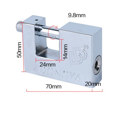 Противоугонный дверной замок, водонепроницаемый замок с ключом, безопасный замок, замки 50 мм, ключ, медный замок - Цвет: width 70mm
