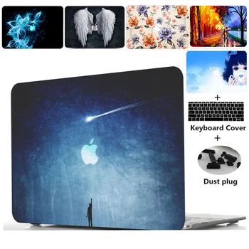 

Laptop Case Notebook Tablet Hard Shell + Keyboard Cover Skin Dust Plugs Set For Macbook Air Pro Retina Touch Bar 11 12 13 15 "