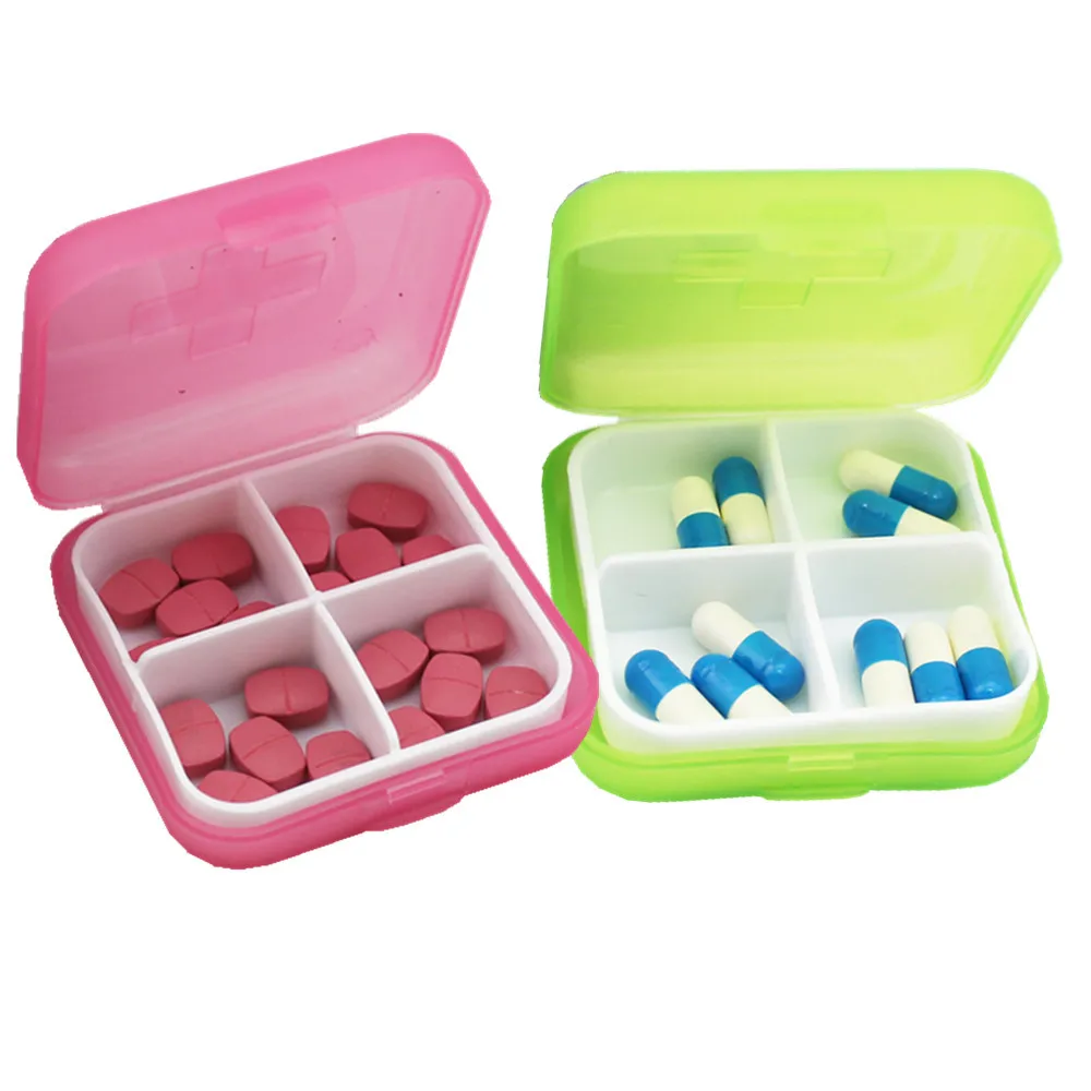 

Portable kit Travel Medical kit Small pill box Small Medicine PP Cross 4lattices seal easy Put into the bag Square 5.15