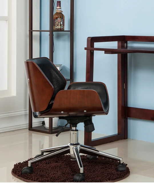 solid wood computer chair home office chair rotary swivel chair