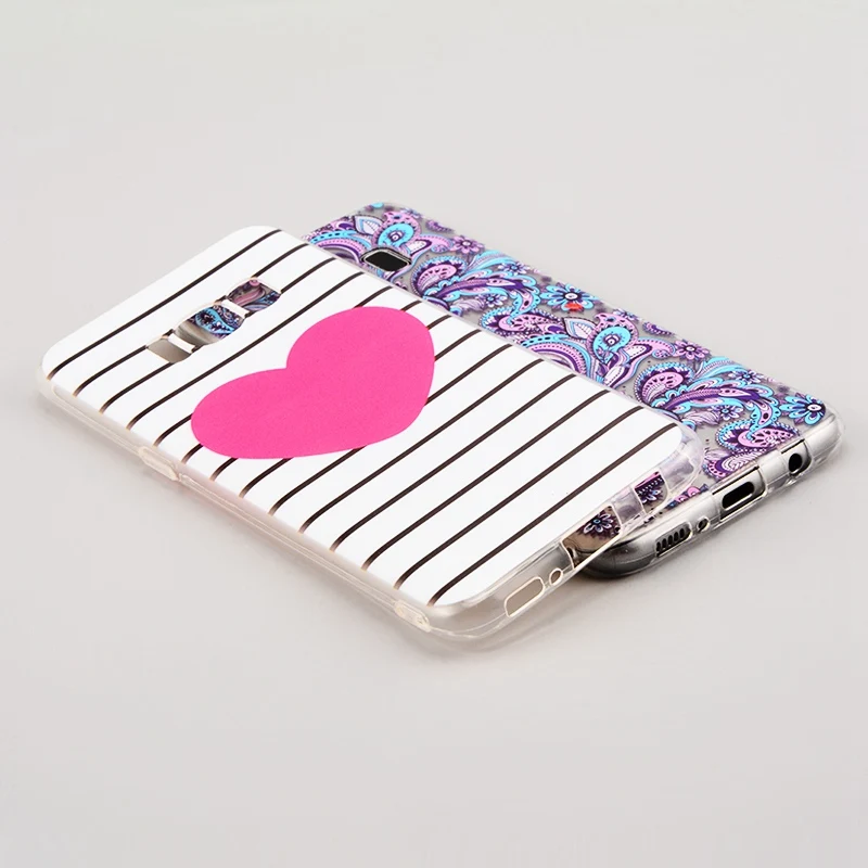 GerTong Silicone Painted Case For Samsung Galaxy S8 Plus S7 S6 Edge Plus A5 2017 A3 A7 2016 Cover Case Cartoon Animal Pet Cat