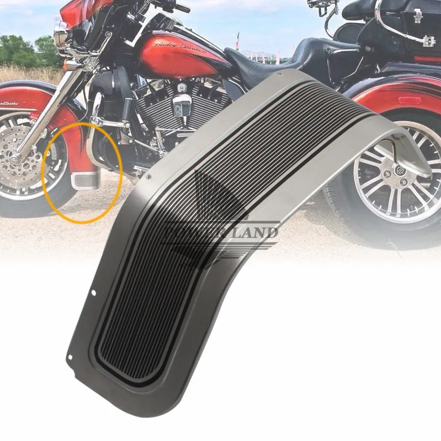 New Motorbike Accessories Aluminum Front Fender Trim Skirt For Harley