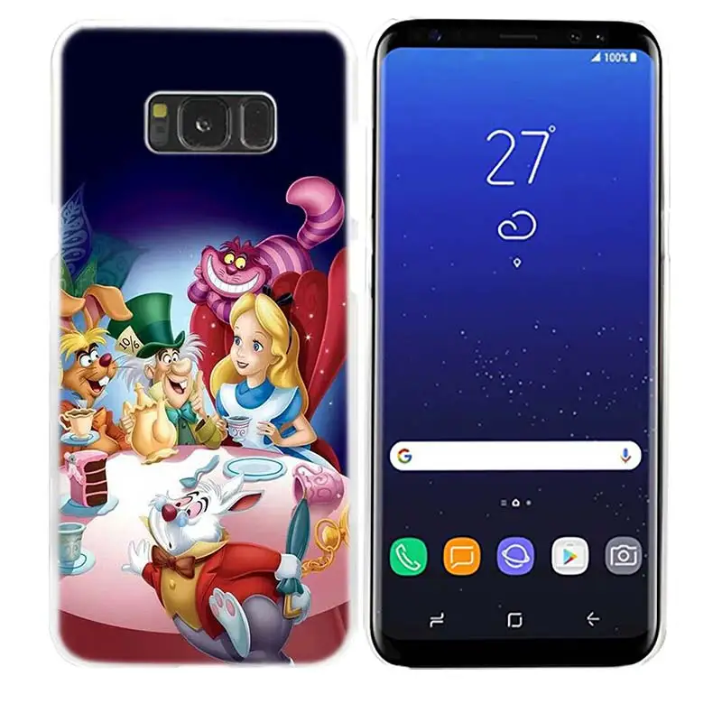 Чехол Алиса в стране чудес для samsung Galaxy S8 S9 Plus S4 S5 Mini S6 S7 Edge, прозрачный чехол, твердый пластиковый чехол для телефона - Цвет: 12