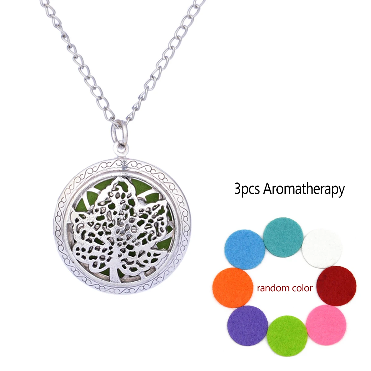 Aromatherapy Locket Necklace Hollow Round Pendant With Pads Oil Essential Diffuser Open Pendant Necklace Fashion Jewelry