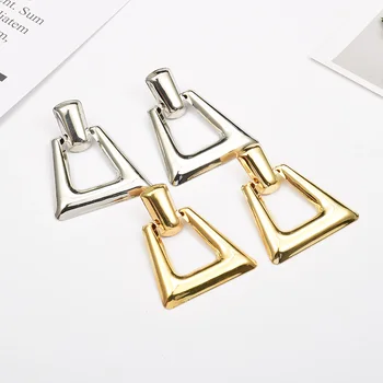2019 ZA New Arrive Statement Metal Drop Earrings Fashion Trend Paillette Dangle Earrings Hot Sale Jewelry For Women Girls Gift 2 item image