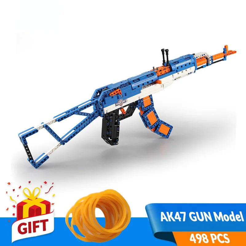 Конструктор P90/AK47/M1/M1887 Детский конструктор спецназ пистолет развивающий набор