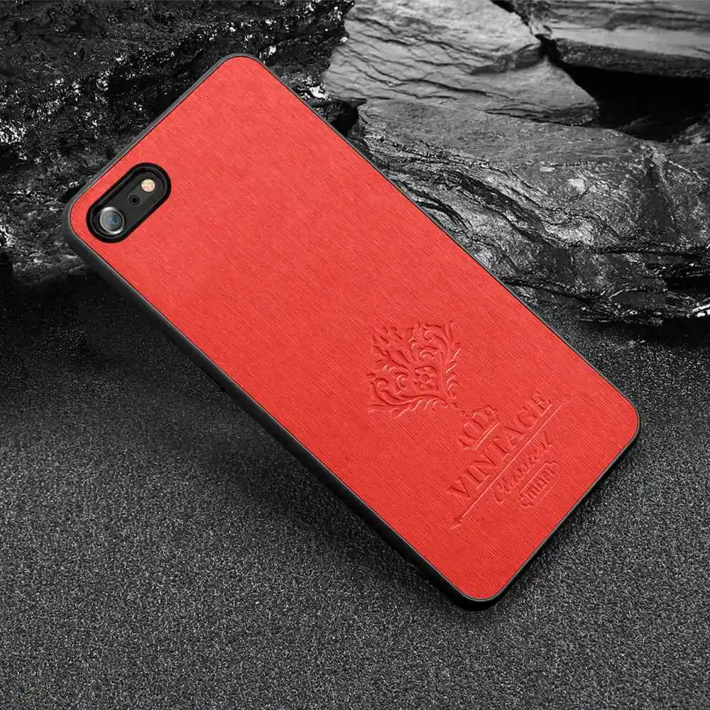 MOFi чехол на заднюю панель для iPhone 8 8 Plus, чехол из искусственной кожи для iPhone 7 7 plus, чехол, силиконовый чехол для apple 7 8 - Цвет: Red