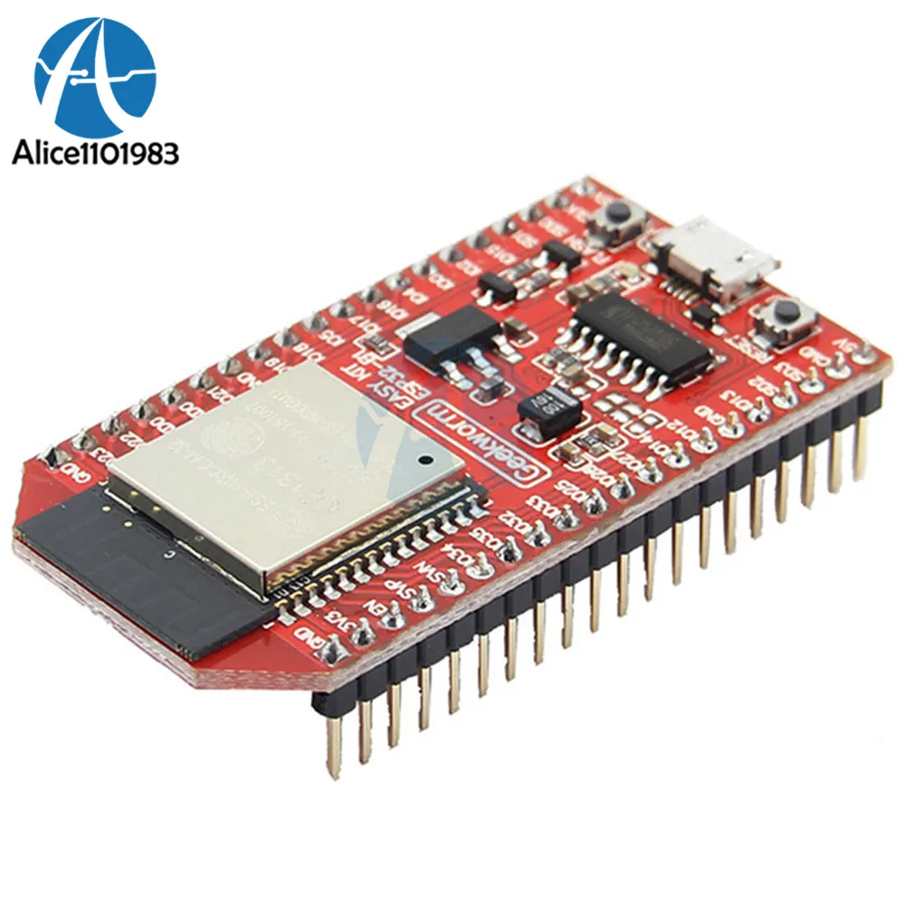 

ESP-WROOM-32 CPU Development Board ESP32-DevKit WiFi+Bluetooth Dual Cores USB-UART Bridge(CH340) LDO Regulator Module DIY KIT