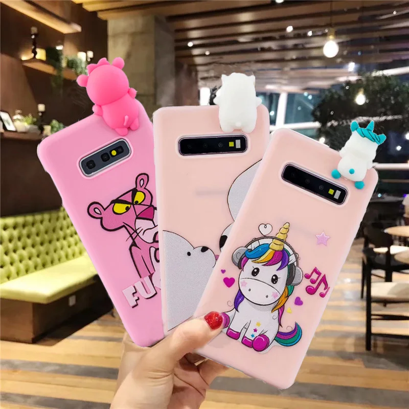 3D Cartoon Funny Animal Patterned Soft TPU Case Cover on sfor Samsung S10 Plus S10e S9 S8 S7 Edge Phone Silicon Coque Funda Capa (4)