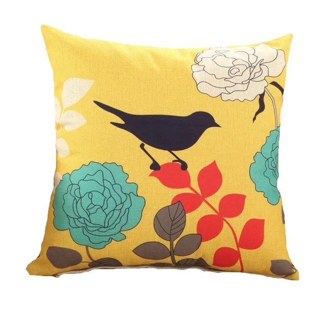 Digital Print Cushions Without Insert Tree Birds Yellow Design Sofa Digital Print Cushions Without Insert Tree Birds Yellow Design Sofa Decorative Throw Pillows For Car Seat Decorativos Sfn