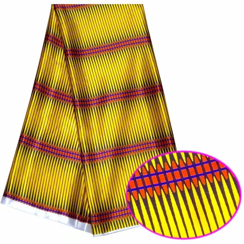 Популярный цифровой печатный шелк Dabric в Африканском воске узор шелк Dabric нигерийский дизайн материал для платья 5 ярдов в партии 30