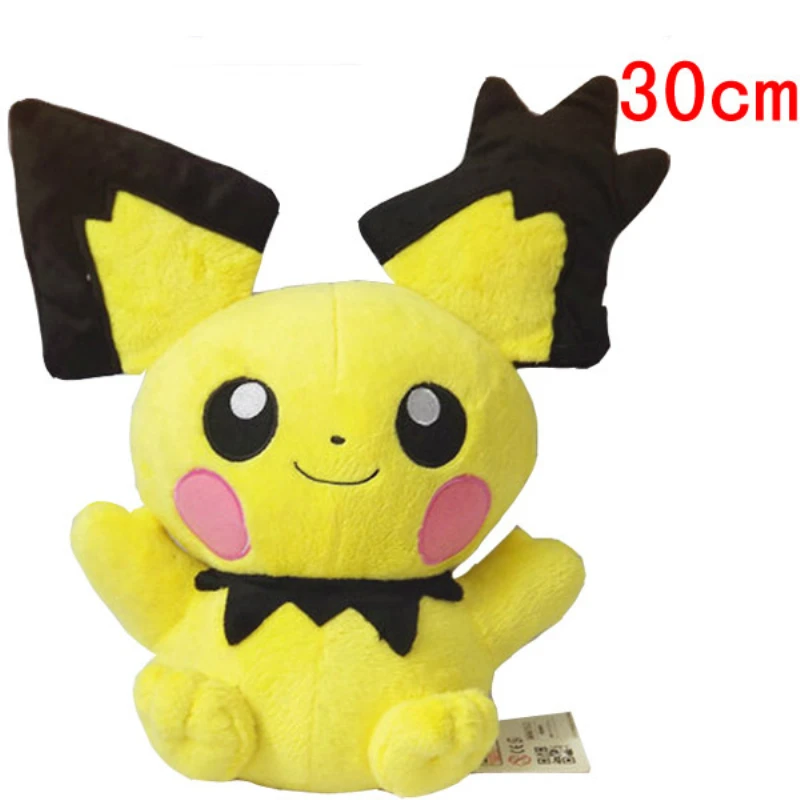 30-30-32cm большой Размеры Pocket Monster GO плюшевая игрушка Pichu Пикачу Raichu плюша фильмов и ТВ Качественный хлопок плюшевый Пикачу игрушки