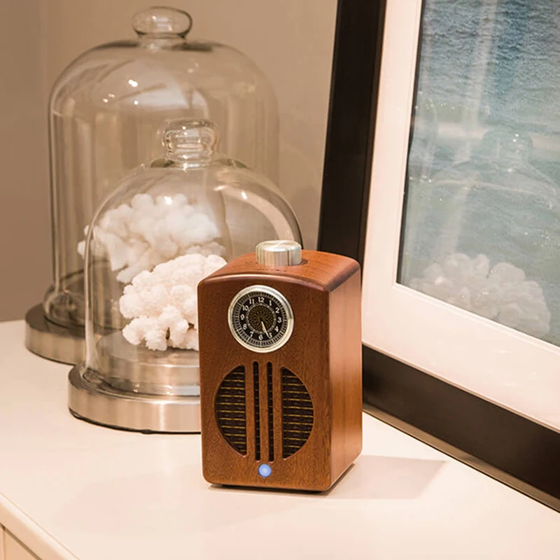 Xiaomi WISHALL Bluetooth Wireless woodiness Speaker 3D Stereo HIfi Audio device With luminous clock Support Bluetooth, AUX