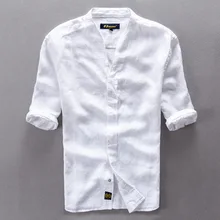 Брендовая одежда Лен Для мужчин Рубашки для мальчиков короткий рукав Для мужчин S Повседневное Бизнес хлопчатобумажное платье рубашка для Для мужчин Camisa masculina CHEMISE Homme