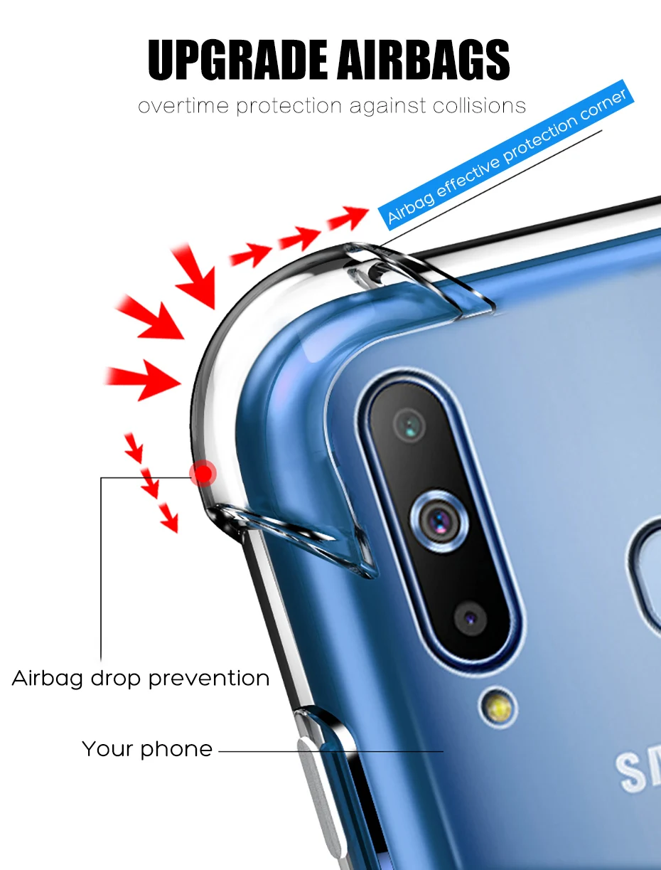 MOUSEMI Shockproof Transparent Soft Case For Samsung Galaxy A8 A6 Plus A9 2018 A9S Phone Cases For Samsung A7 2018 Silicone Case (3)