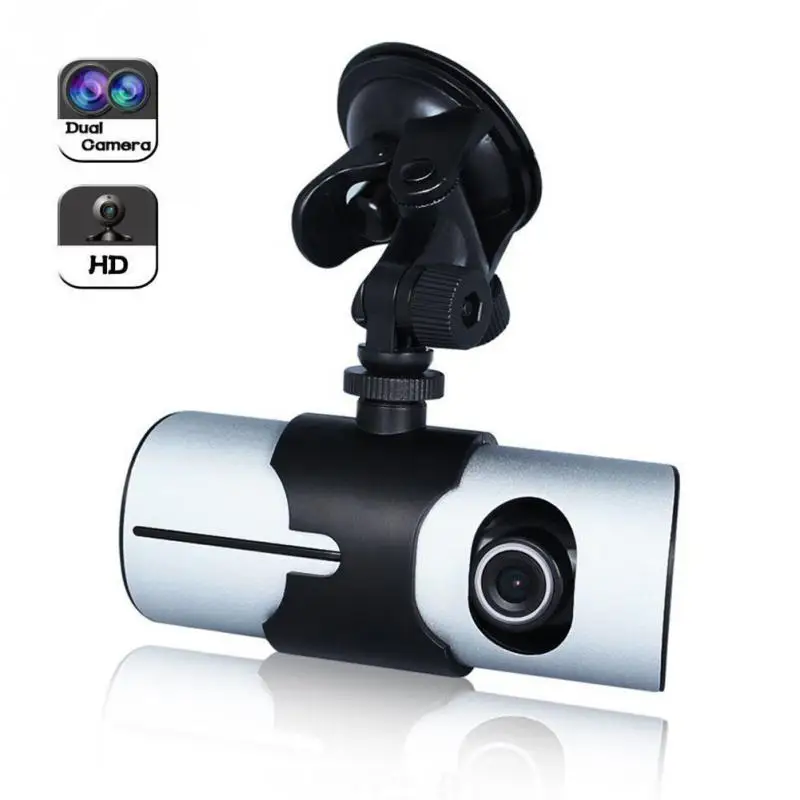 Cámara de coche DVR R300 con GPS y Sensor 3D G LCD X3000, videocámara, grabación de ciclo, Zoom Digital, cámara de salpicadero, lente Dual dfdf ► Foto 3/6