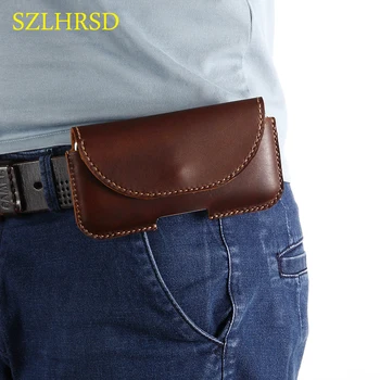 

SZLHRSD For ASUS ZenFone Max M1 ZB555KL Flip Case Genuine Leather Holster Belt Clip Pouch Funda Cover Waist Bag Phone cover