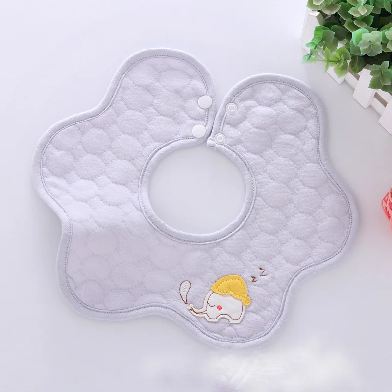 Cartoon Baby Bibs Newborn Boy&Girl Bandana Burp Cloth Cotton Circular Saliva Towel Infant with Lovely Animal Pattern Superabsorbent2