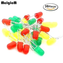 MCIGICM 30 шт. 5 мм светодиодный диодный светильник Ассорти набор DIY светодиодный s набор желтый красный зеленый Электронный diy Набор Горячая Распродажа