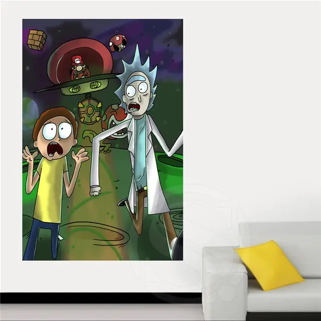 Rick and Morty Canvas Silk Poster for Home Decor Custom Print painting Art Picture SQ0630-HXL01