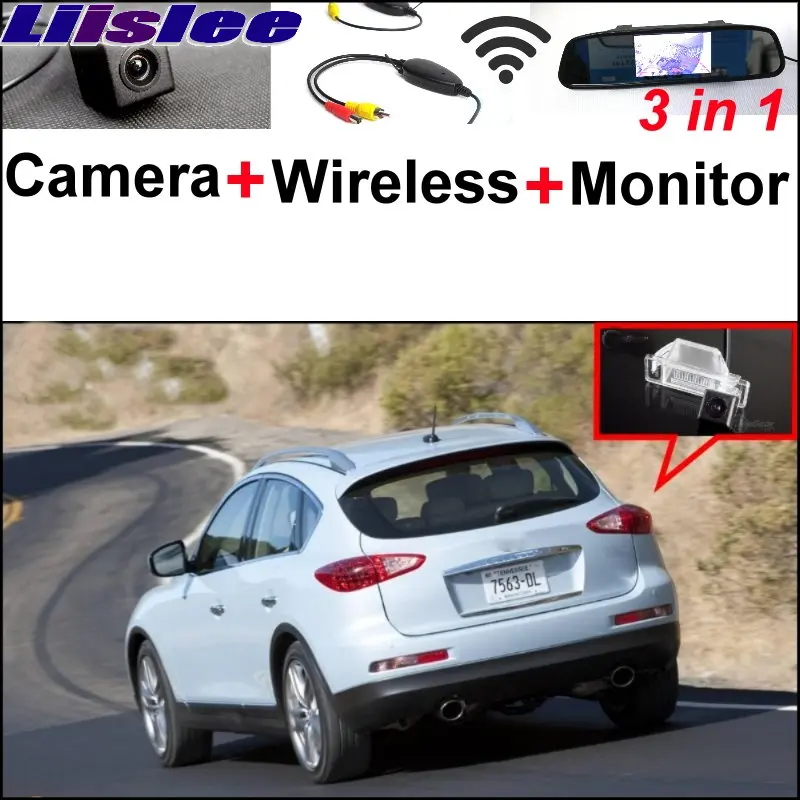 

Liislee Wireless Receiver + Mirror Monitor Easy DIY Parking System For Infiniti QX50 EX QX 50 3 in1 Special Rear View Camera