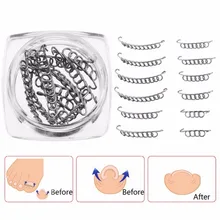 12 шт. вросший носок проволочный фиксатор для коррекции ногтей Педикюр Paronychia восстановление вросшего инструмент для педикюра выпрямление клип патч