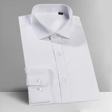 Рубашка-смокинг мужские белые рубашки бизнес формальный джентльмен свадебное платье с длинным рукавом стрейч ткани рубашка XS-5XL 6XL 702