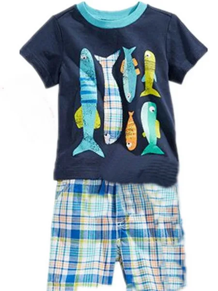 Лидер продаж; детские пижамы для маленьких мальчиков; Пижама; детские летние спальные костюмы; Детские костюмы для мальчиков; Модный комплект одежды - Цвет: style 3