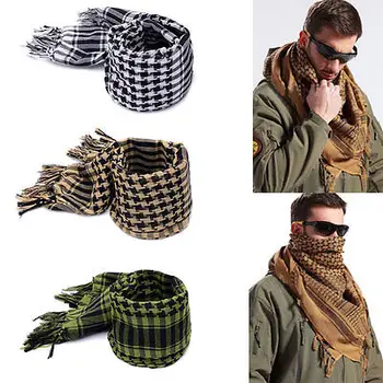 

Arab Scarves Men Winter Military Windproof Scarf Cotton thin Muslim Hijab Shemagh Tactical Desert Arabic Scarf