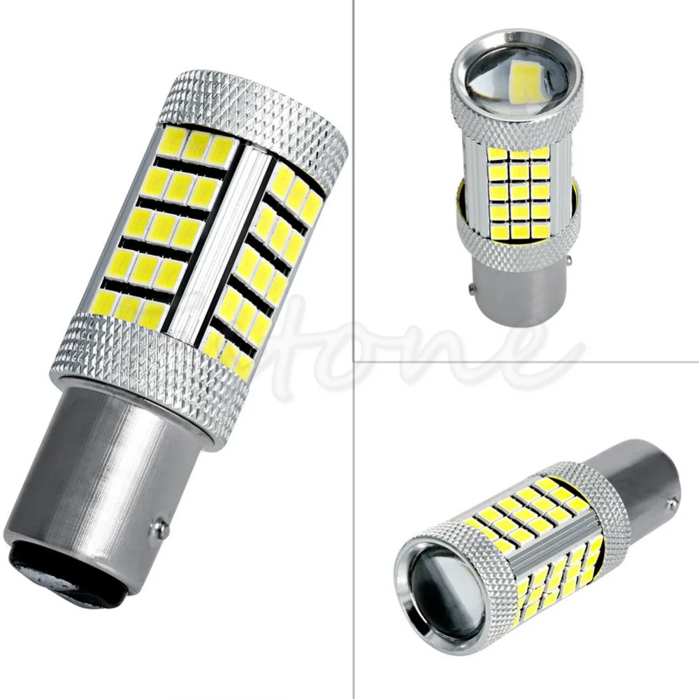 2 шт. автомобильные светодиодсветодиодный лампы BAY15D 1157 P21/5W 63 SMD 66 3528 DC 12 В 30