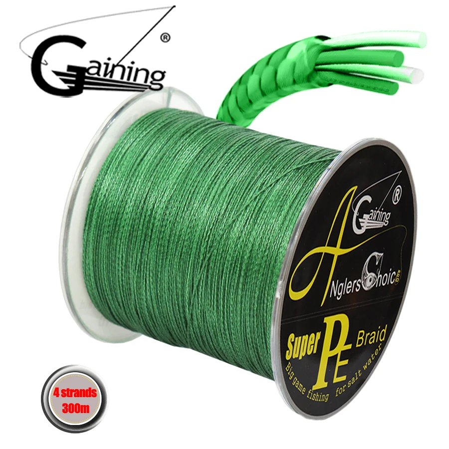 

Fisher Zone 300M PE Fishing Line 4 Strands Braided Fishing Line 8 10 20 30 40 60 80 100 120 140LB Multifilament Fishing Line