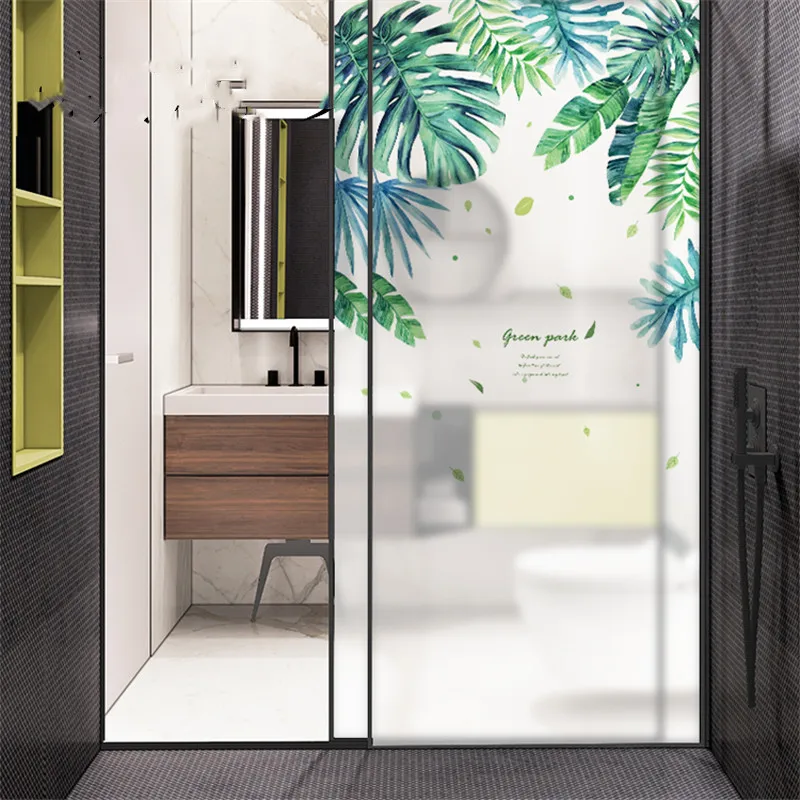 Водонепроницаемая оконная пленка Nortic Green Leave Home матовая непрозрачная абразивная