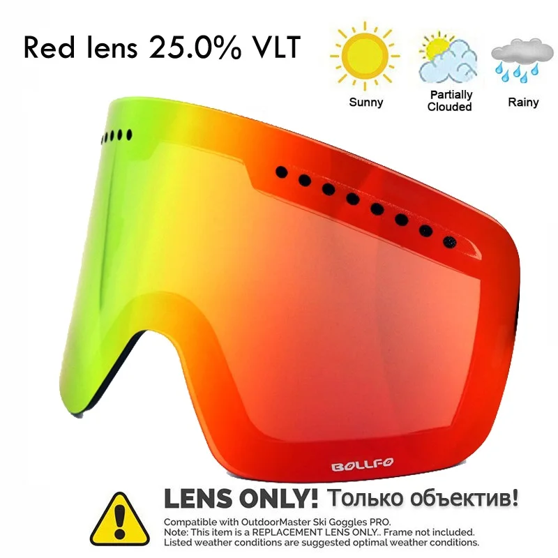 Новые магнитные лыжные очки двухслойные очки для альпинизма UV400 противотуманные лыжные очки для мужчин женщин очки для сн - Цвет: red
