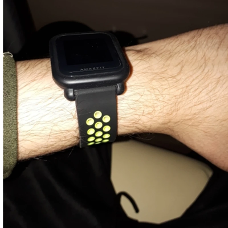 Ремешок силиконовый 2 в 1 для Xiaomi Amazfit Bip маленький и легкий браслет фитнес трекера