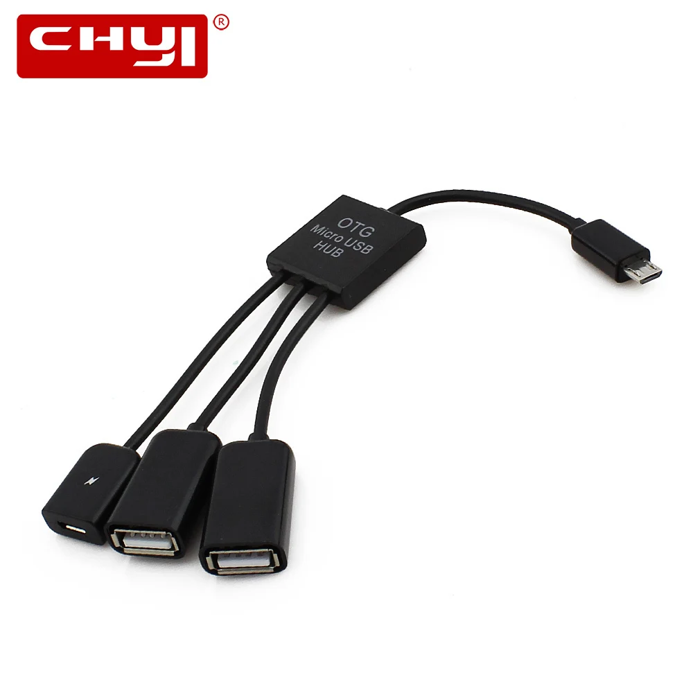 

CHYI Multi OTG Micro USB Hub USB 2.0 Cable Adapter USB 2.0 Host Data Transmission OTG Splitter For Smart Phone Computer