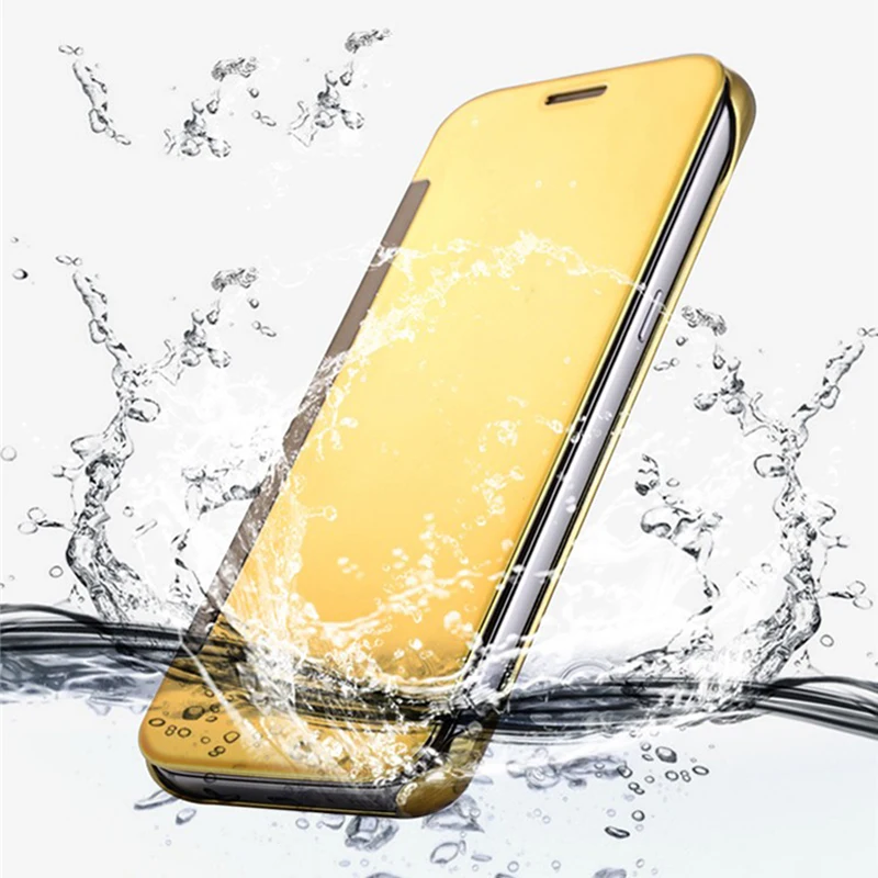 500 шт./лот умный защитный чехол для сна прозрачное УФ зеркало Samsung Galaxy s6 s7 edge Note 5 и